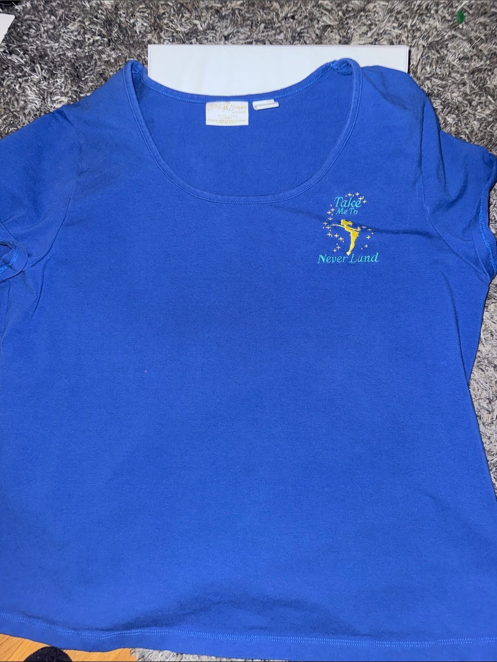 Blue Scoop Neck Top - "Take Me To Never Land"